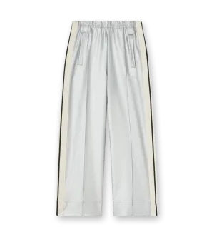 Wide Leg Track Pants Silver